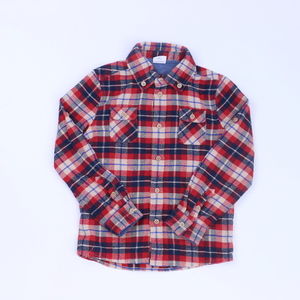 Egg Boys Red Plaid Button Down Long Sleeve size: 3T